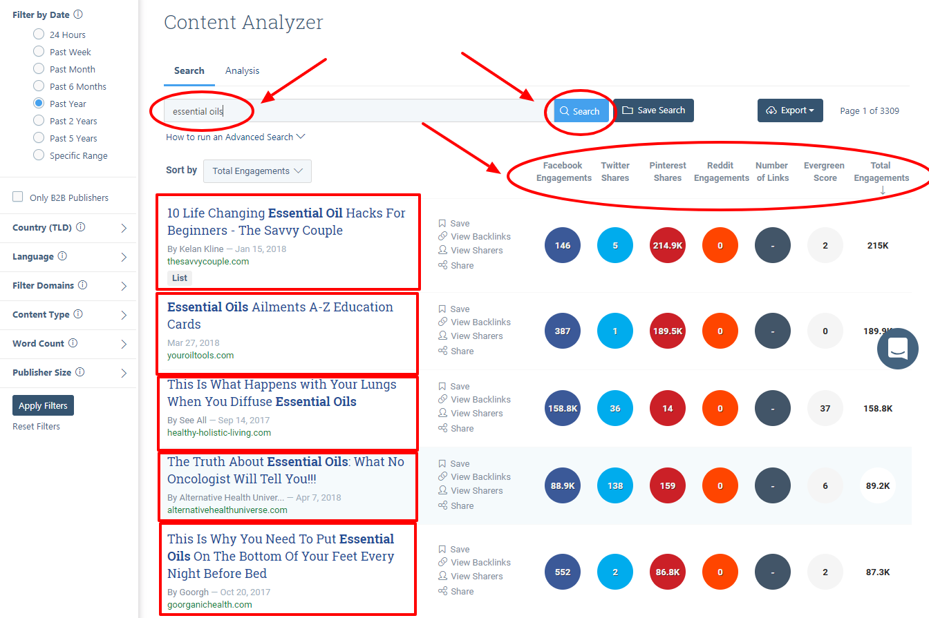 BuzzSumo-essential-oils-how-to-find-your-blogging-niche-2